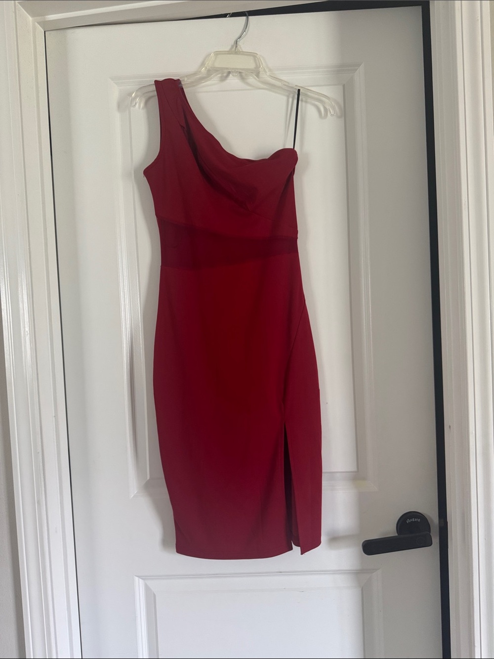 One-Shoulder Red Cocktail Dress (1119)